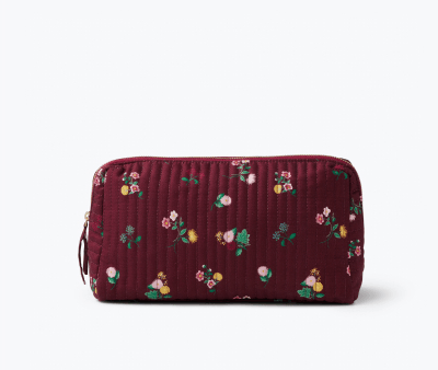 Quilted Large Cosmetic Pouch - Ditsy Dahlia