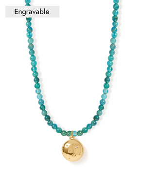 Blue Apatite Tiny Star Locket