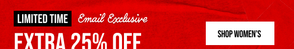 Extra 25% off Shop Women's
