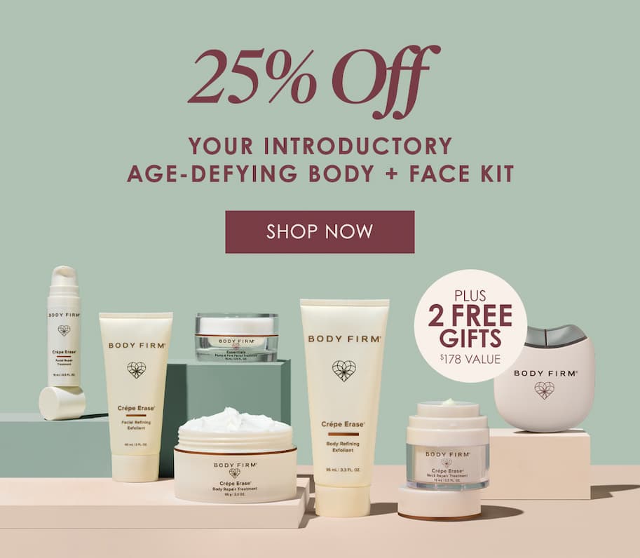 25% off your introductory age-defying body + face kit