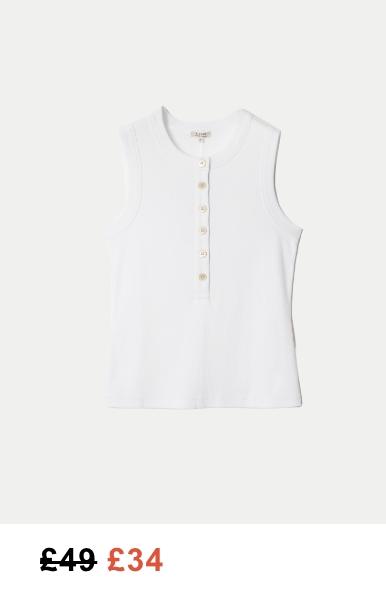 Ribbed Henley Vest