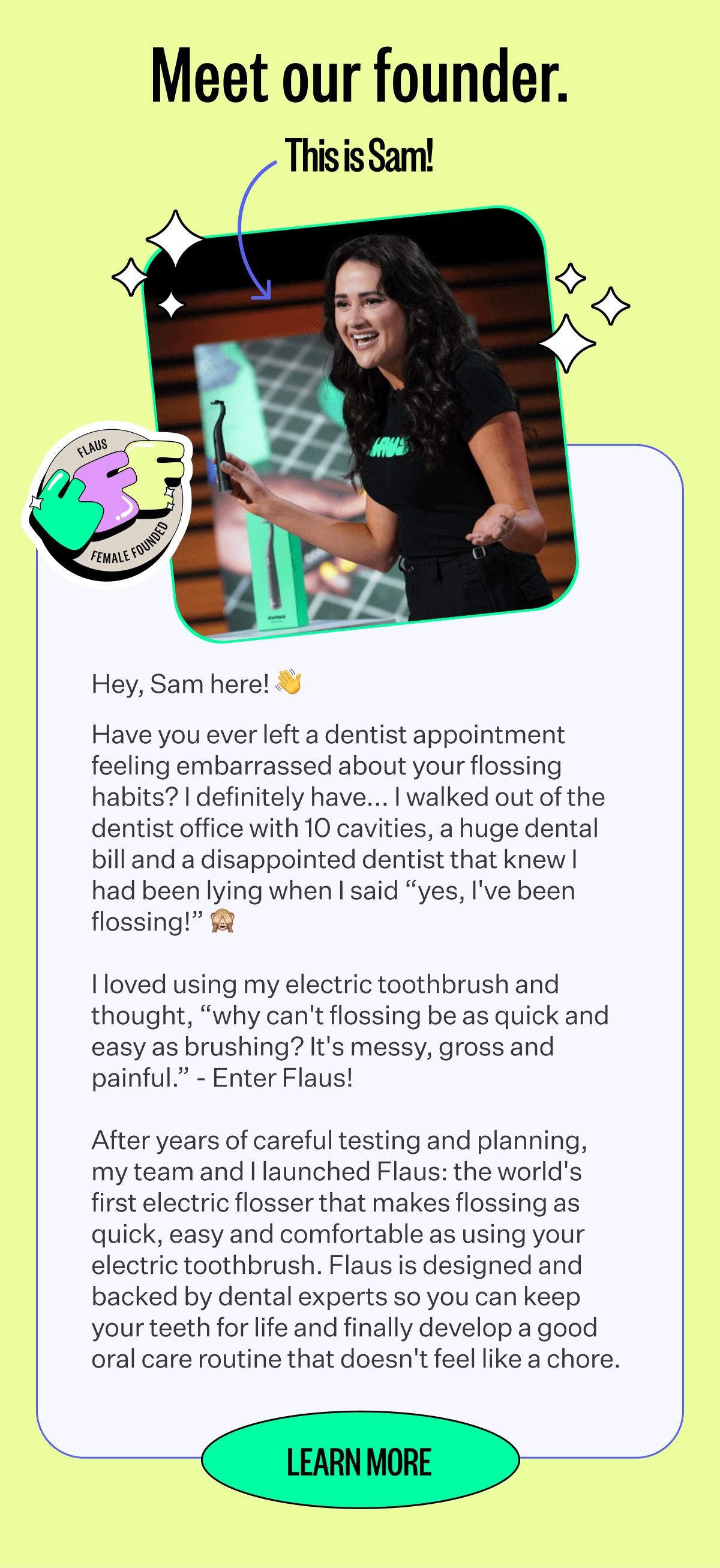 Meet our founder | This is Sam | Learn More