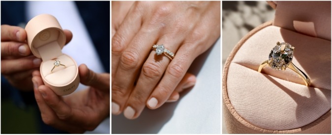Moonlight Oval Diamond Engagement Ring