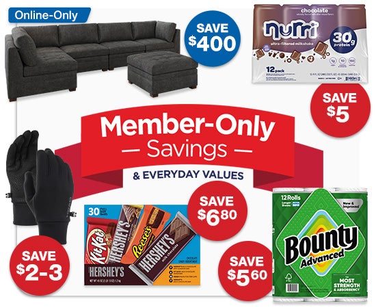 Member-only savings and everyday values in Warehouse and online