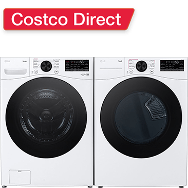LG 4.5 cu. ft. Front Load Washer with TurboWash 360 and 7.4 cu. ft. Dryer with TurboSteam and Built-In Intelligence