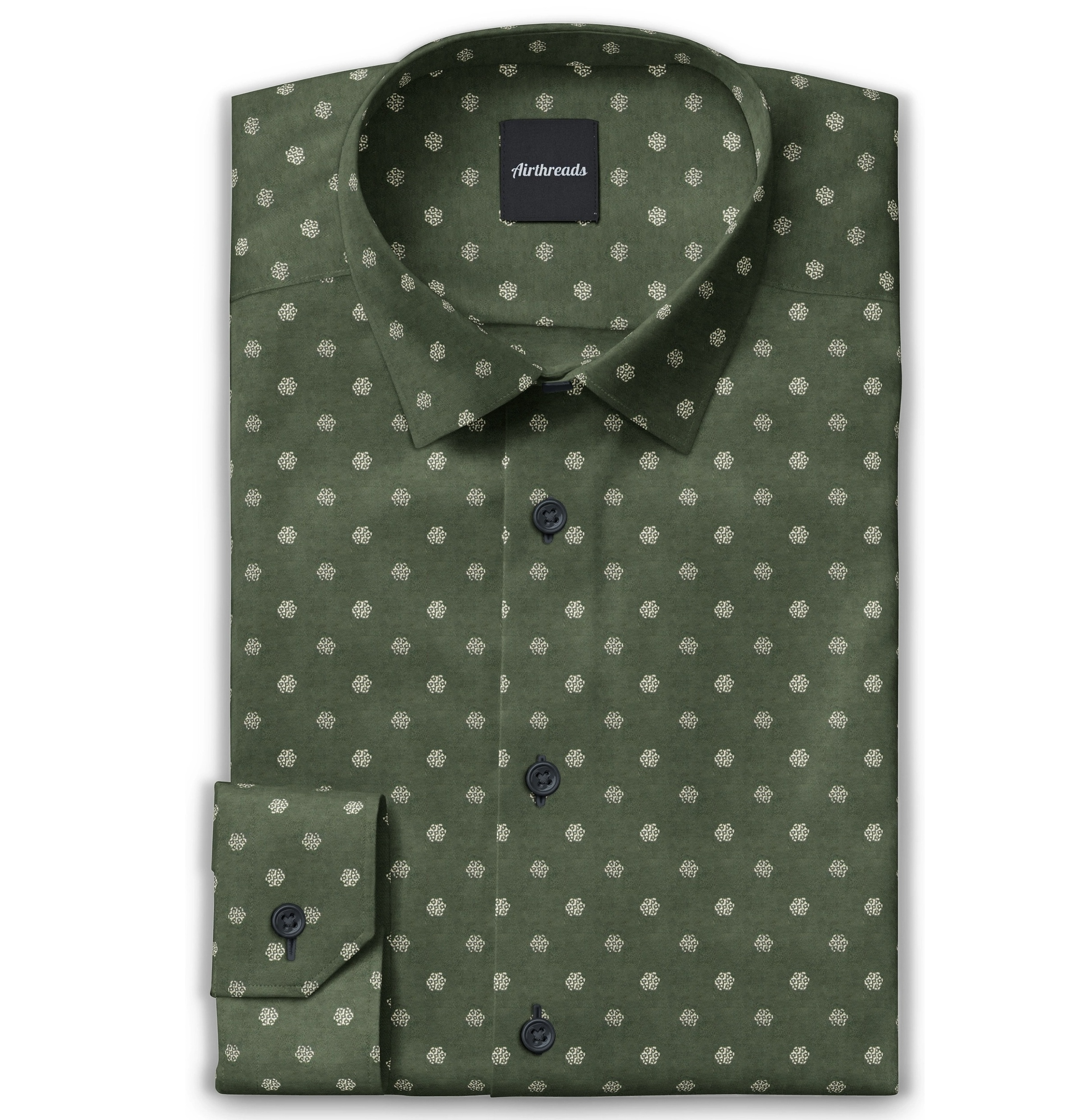 Image of Pure Cotton - Long Sleeve - Moss Green
