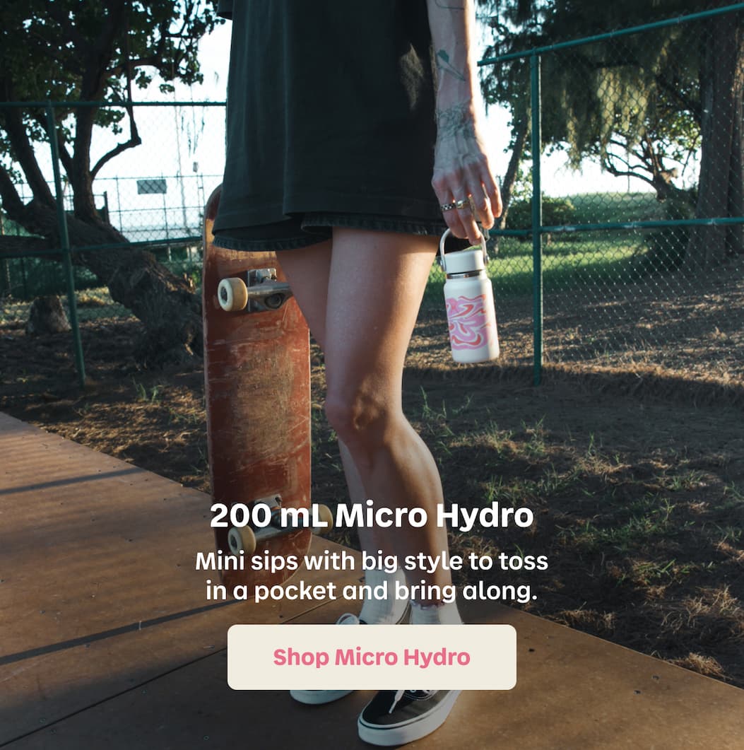 200 mL Micro Hydro. Mini sips with big style to toss in a pocket and bring along. | Shop Micro Hydro