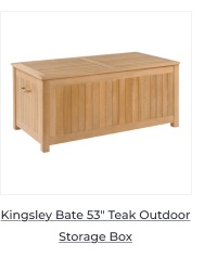Kingsley Bate 53in Teak Outdoor Storage Box