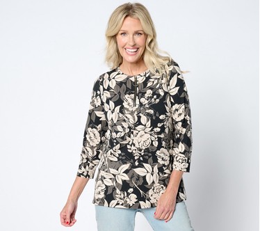 Belle by Kim Gravel TripleLuxe Knit Life is Rosey Zip