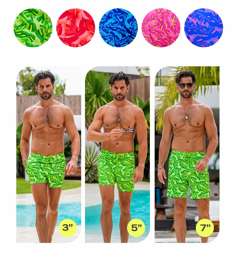 Monstera printed swim trunks 