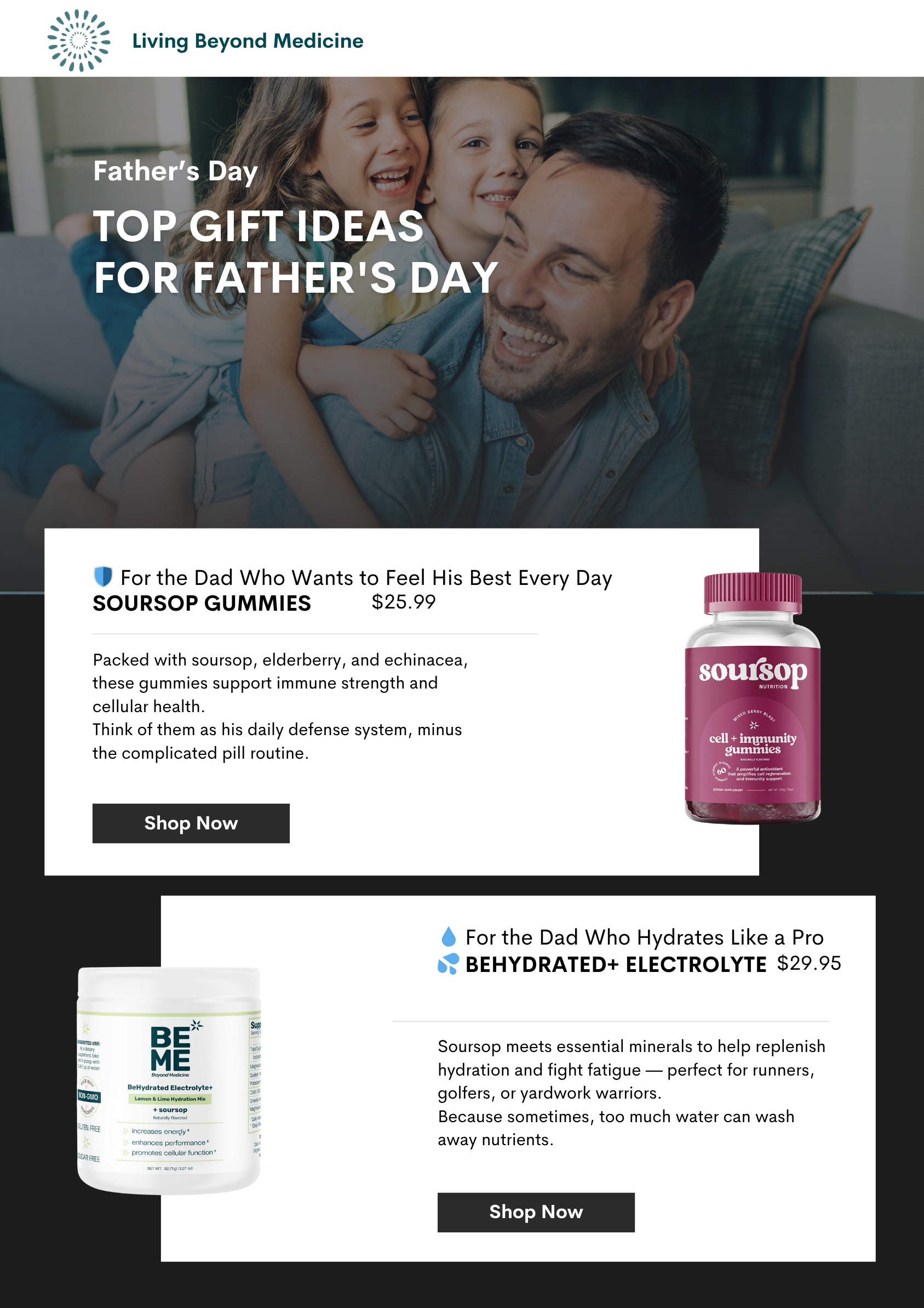Because dads deserve more than socks and BBQ sets 🍃  This year, treat the father figure in your life to something unexpected, delicious, and full of purpose — soursop-powered wellness. Whether he's a superfood skeptic or already your family’s health hero, these gifts are designed to help him feel energized, balanced, and strong all year long.