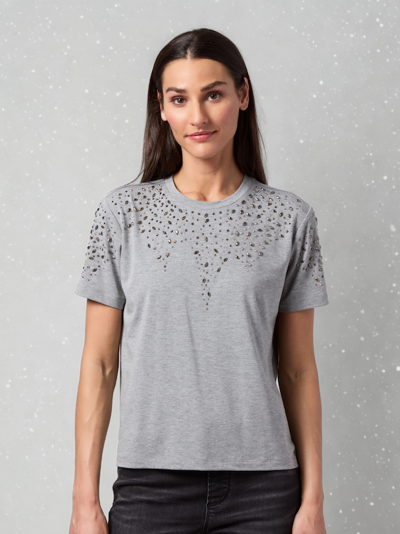 Malva Embellished Crew Neck Top. Shop Now.