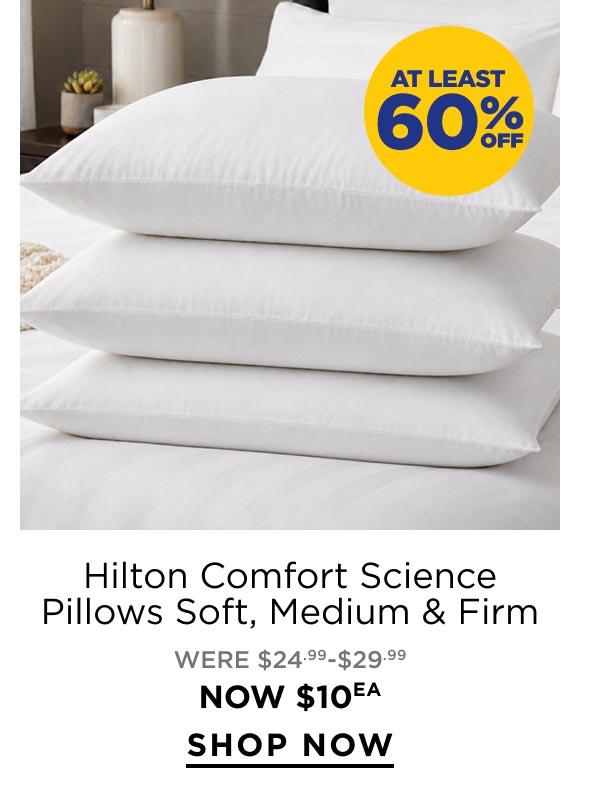 Hilton Comfort Science Pillows