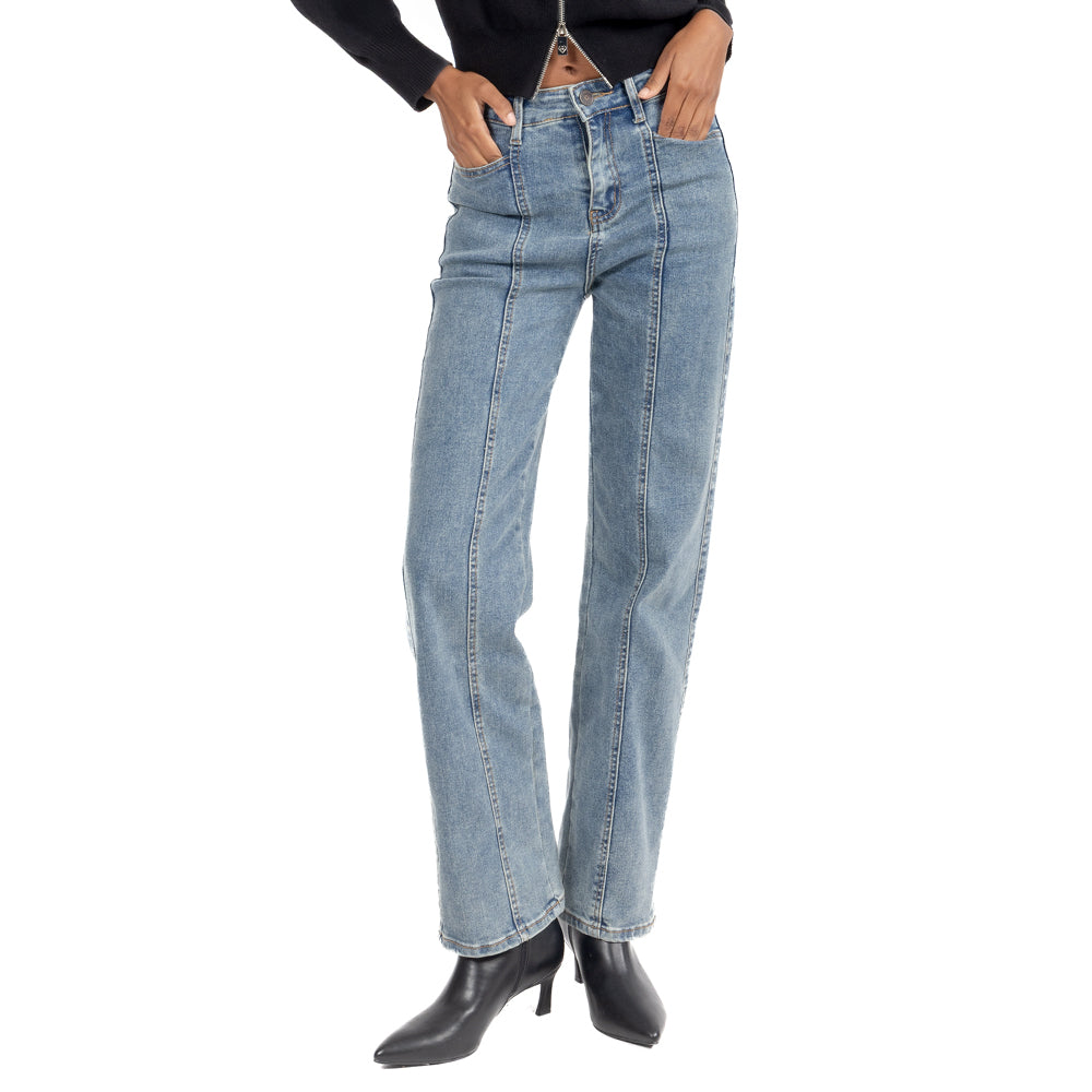 Jeans con costuras frontales marcadas Forever 21
