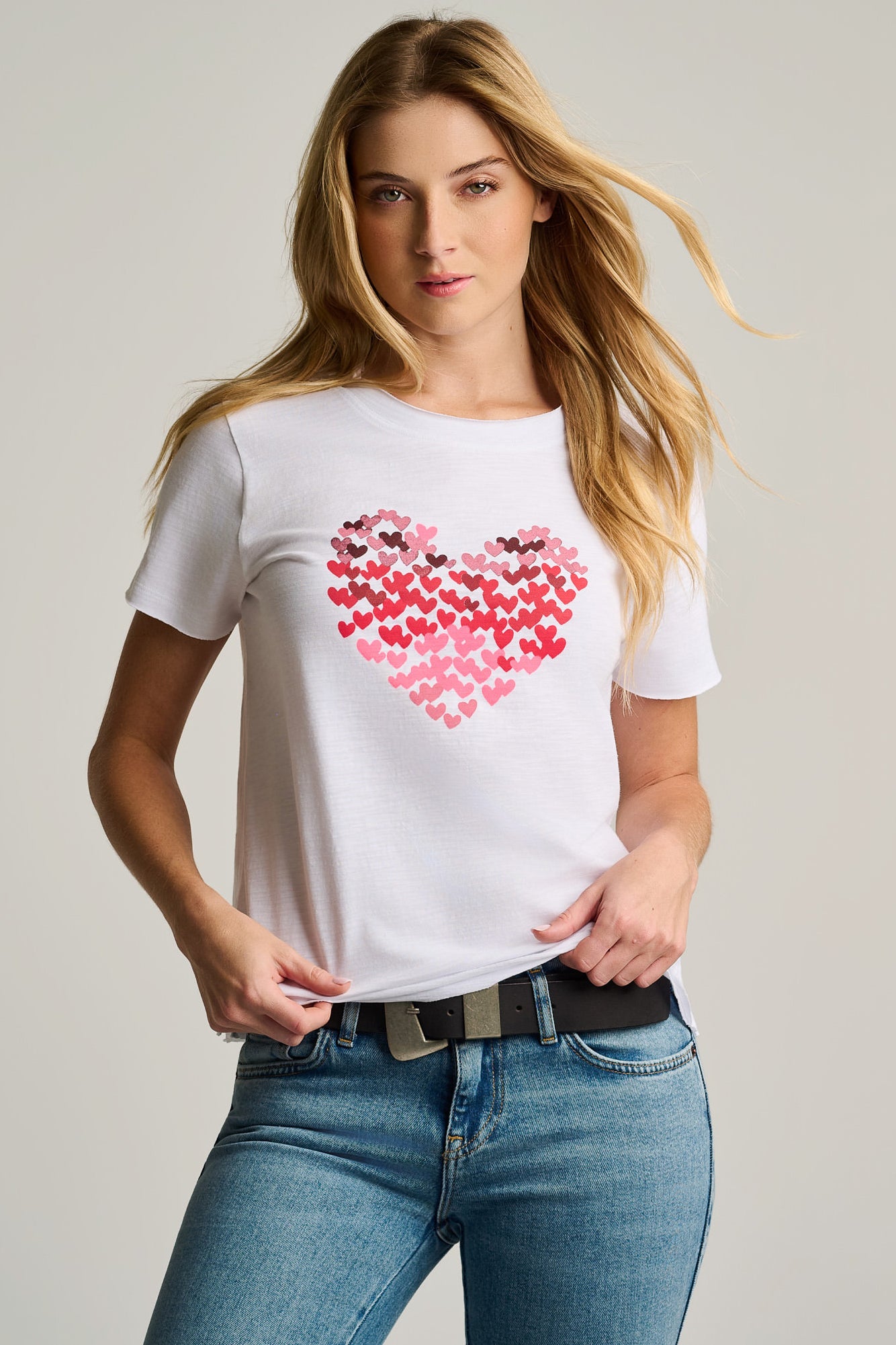 Image of HEART BEATS COTTON T-SHIRT