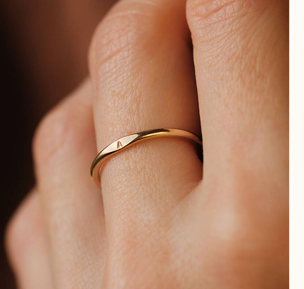 Mini Initial Signet Ring