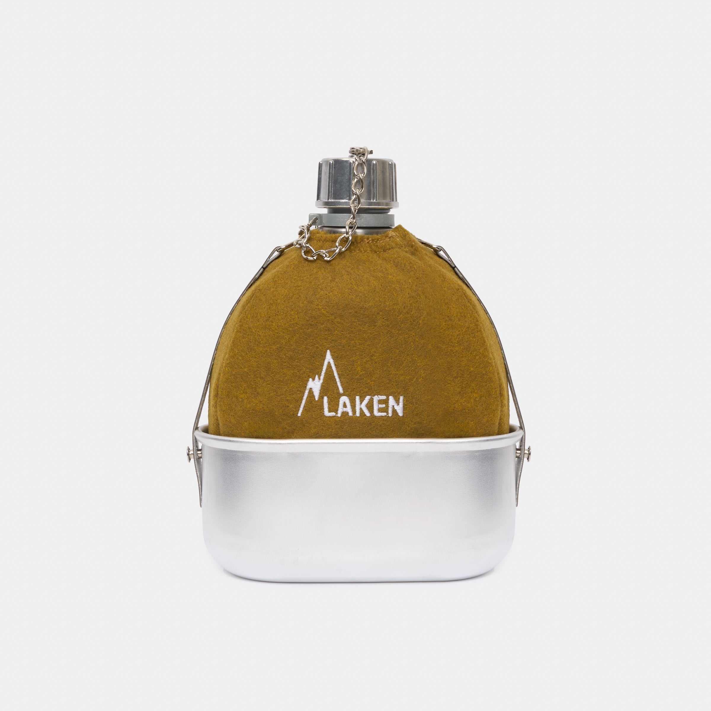 Image of Spanish Metal Canteen with Felt Cover and Pot