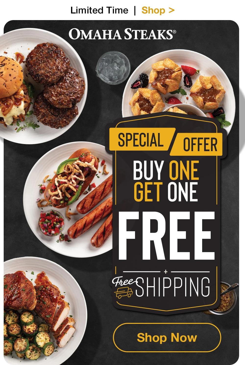 Limited Time | Shop |OMAHA STEAKS| SPECIAL OFFER |BUY ONE GET ONE |FREE + Free Shipping |Shop Now