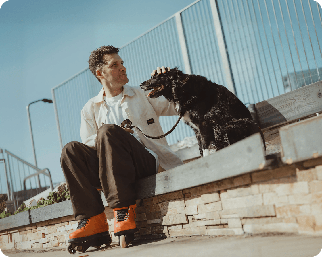 Dog dad and his dog
