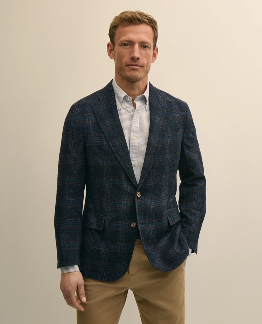 Image of The Cloud Jacket in Wool-Linen Check