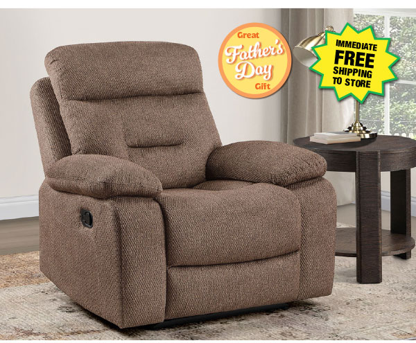 Brown Manual Recliner - ONLY $199 After Rebate*!
