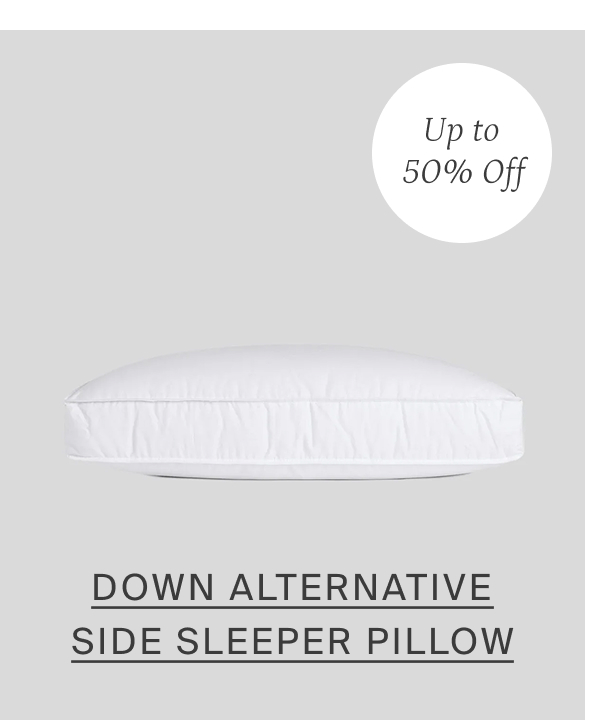 shop down alternative side sleeper pillow