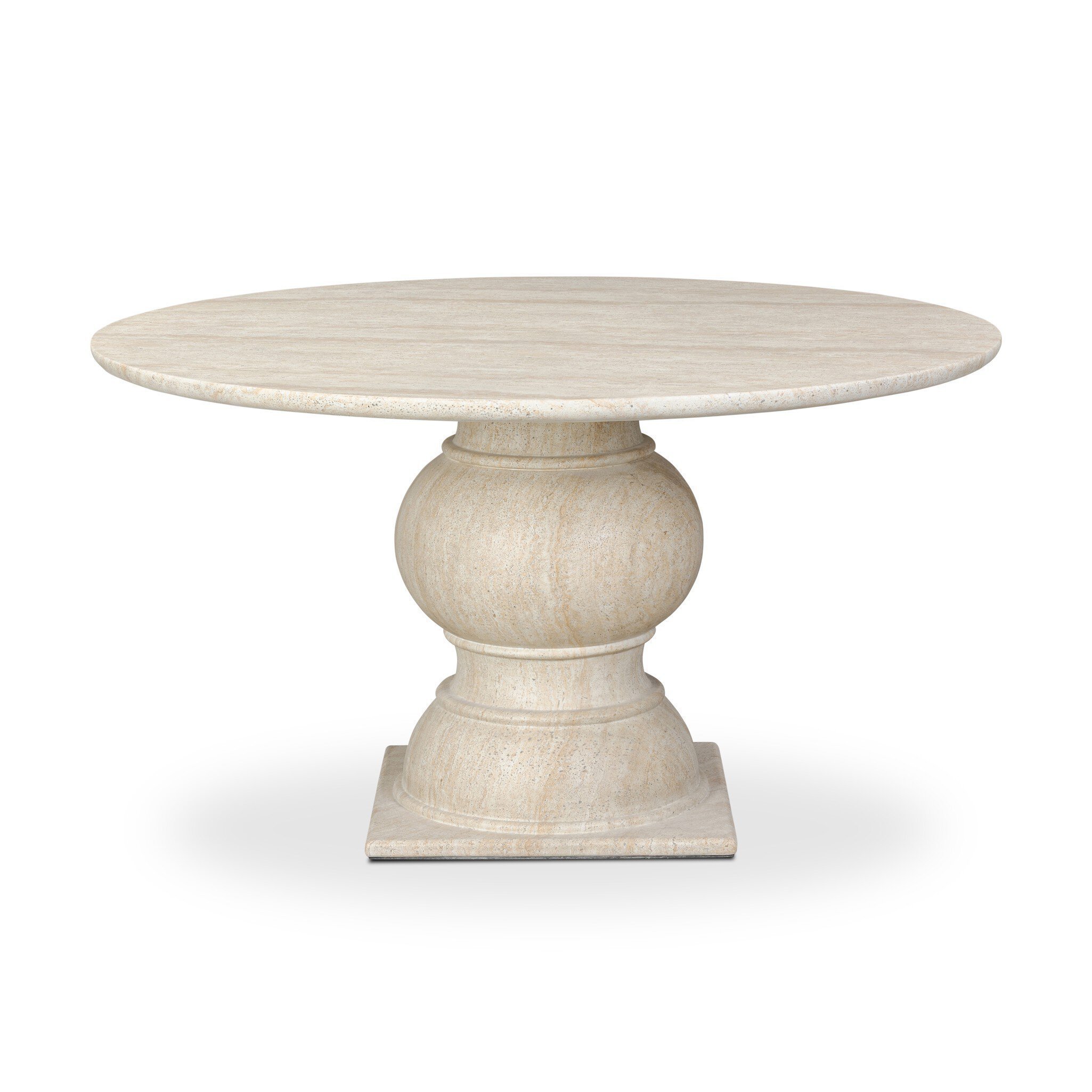 Image of Macalaster Dining Table   Faux Travertine