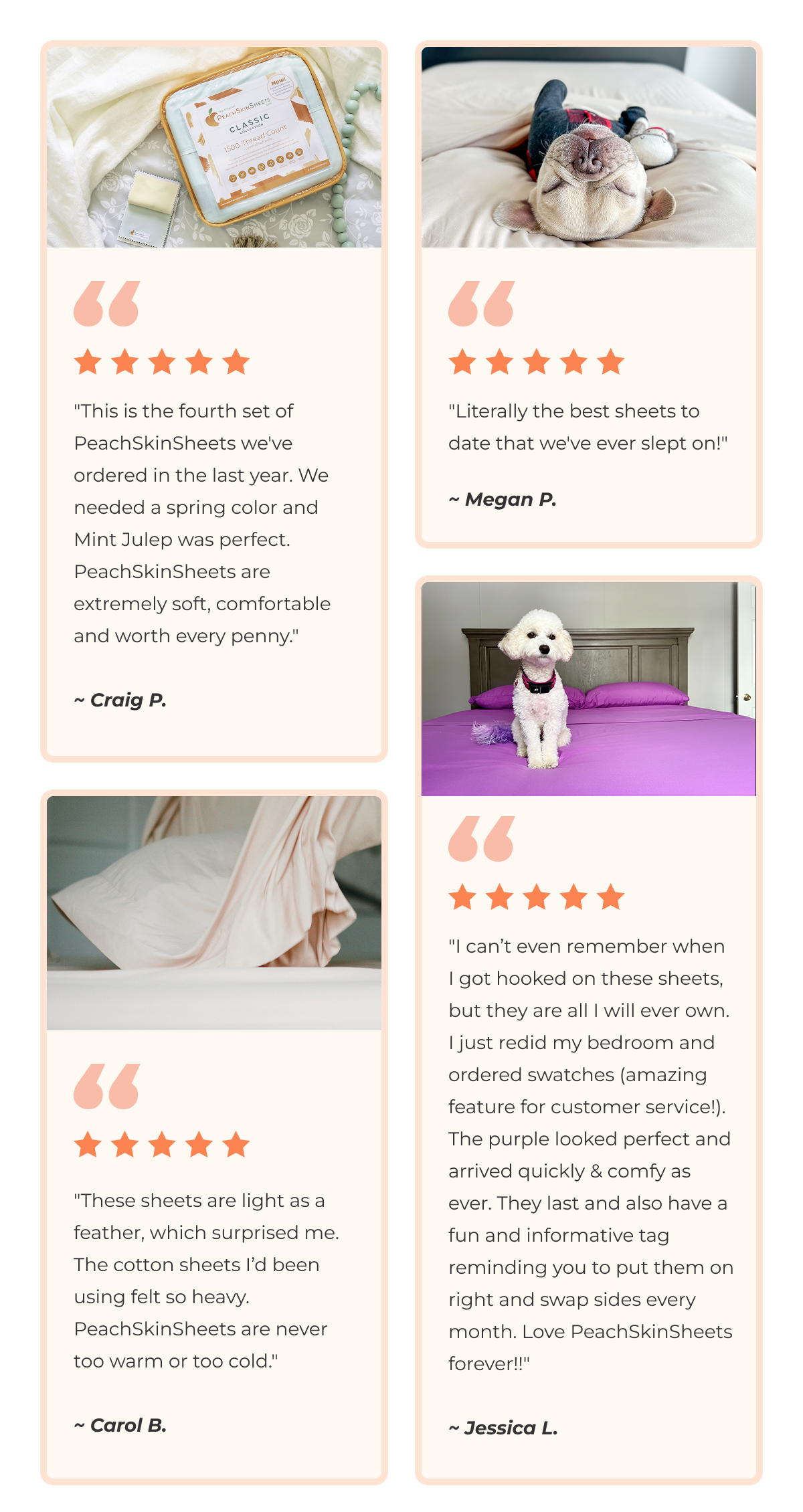 Here are the stats on how our #PeachFam feels about PeachSkinSheets