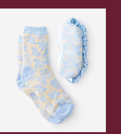 BED SOCKS AND EYE MASK