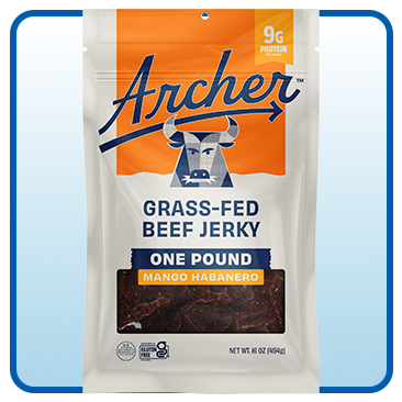 Country Archer Grass-Fed Beef Jerky, Mango Habanero, 16 oz