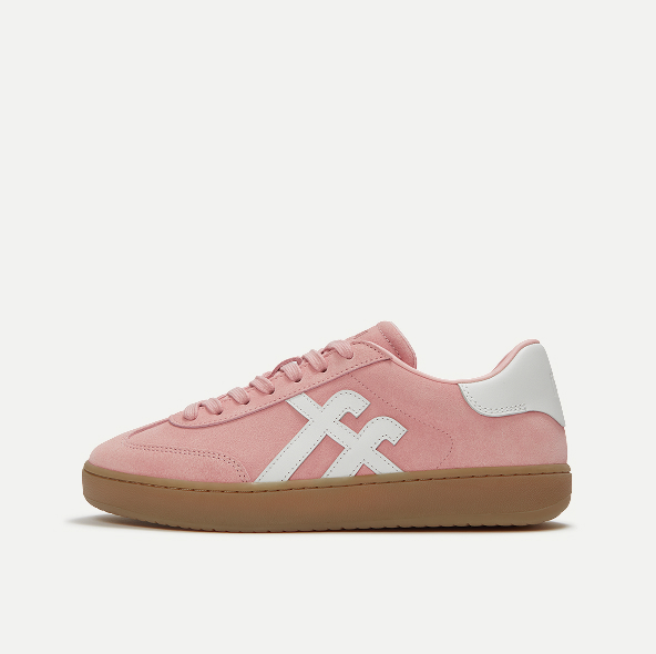 Pink/White THE DASH T-Toe Suede Trainers