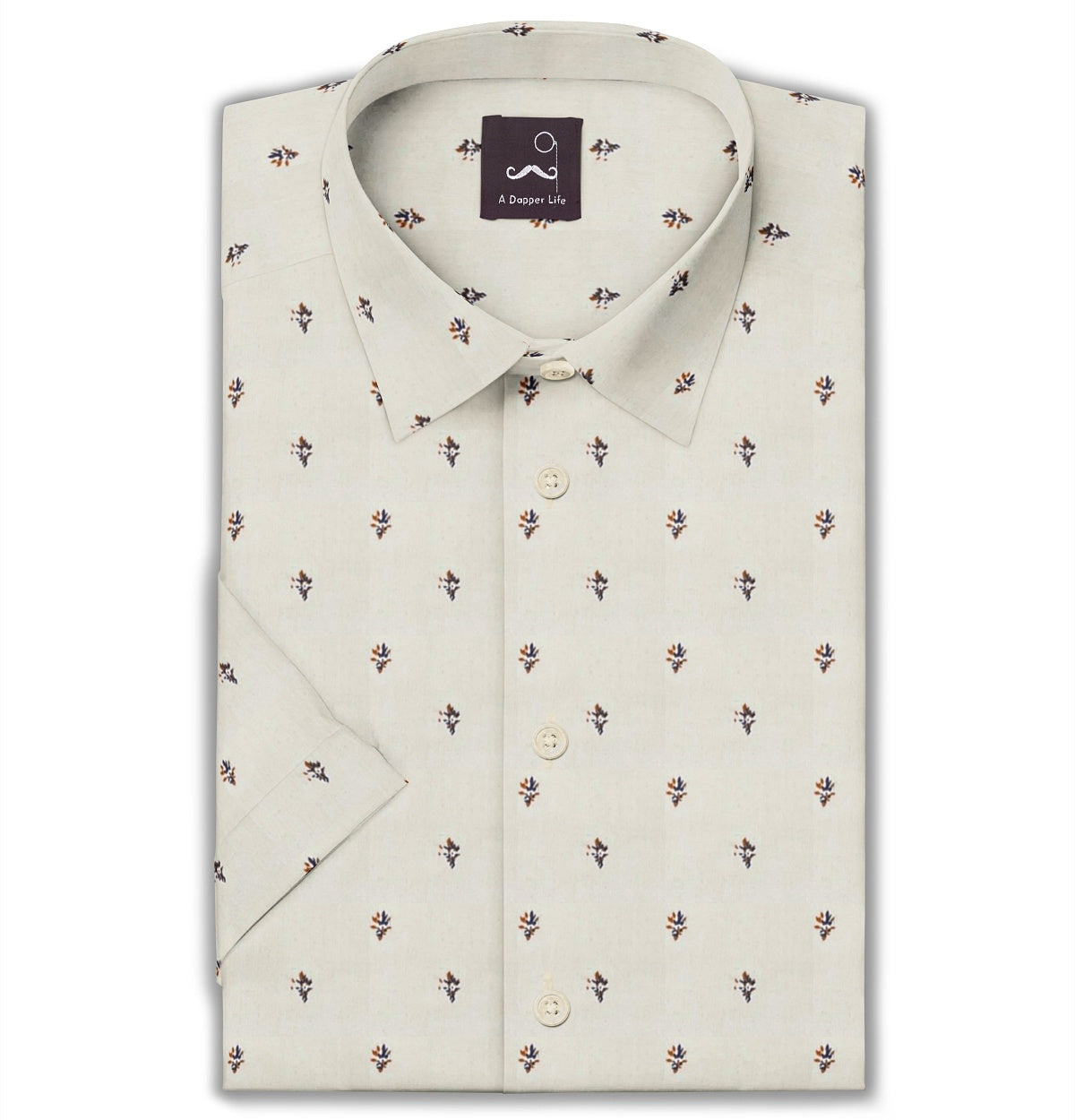 Image of Pure Cotton - Short Sleeve - Off-White Bloom