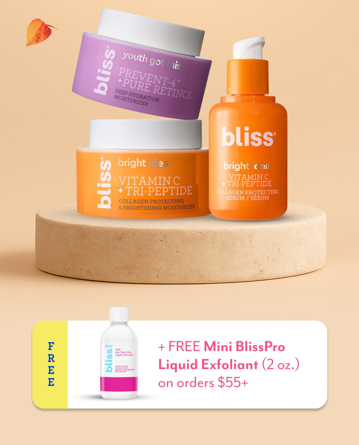 + FREE Mini BlissPro Liquid Exfoliant (2 oz.) on orders $55+