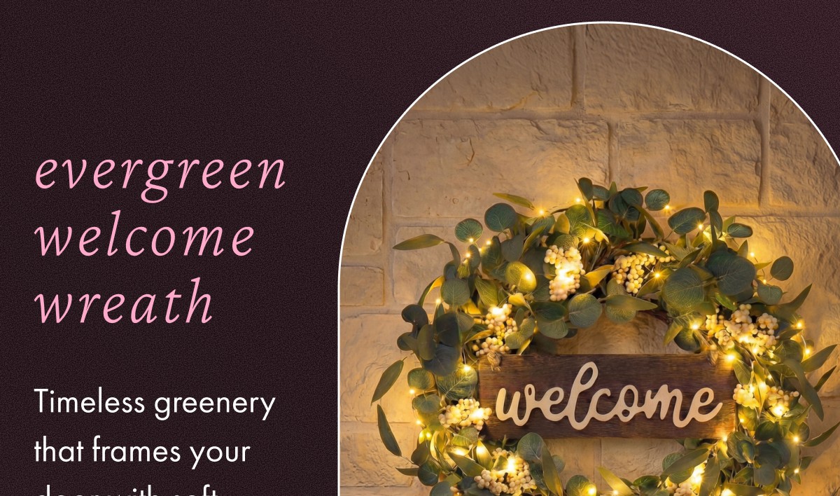 Evergreen Welcome Wreath