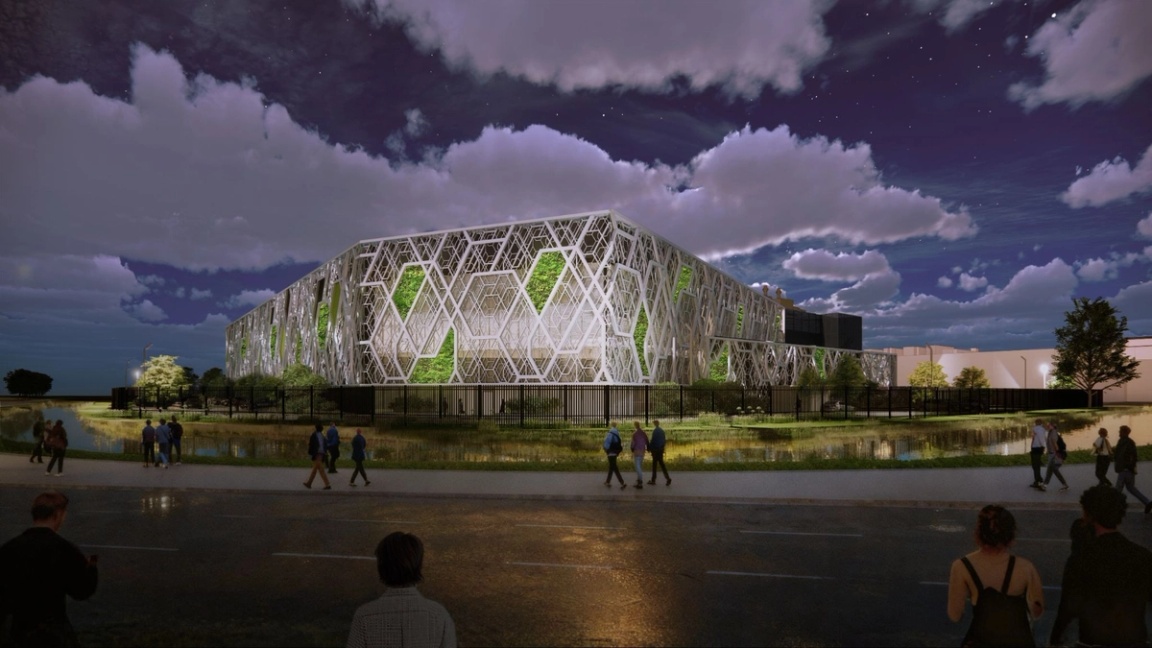 Artist’s rendering of Gensler-designed data center