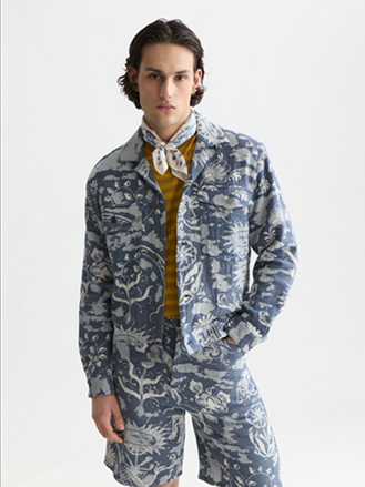 Scotch & Soda x Royal Delft Jacquard Trucker Jacket