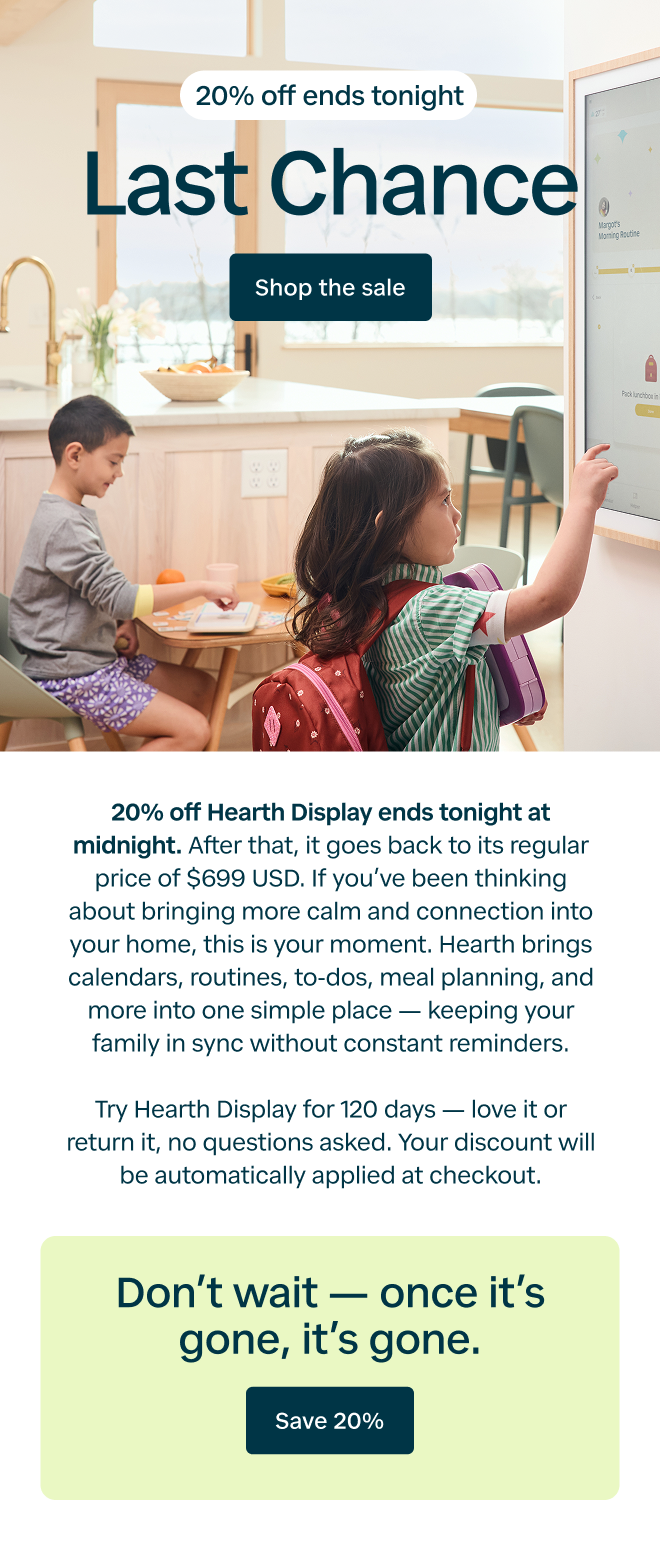 Hearth is 20% Off