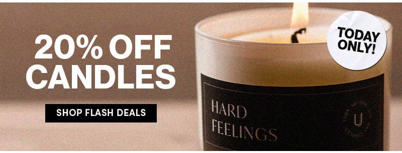 Today Only, 20% Off Candles