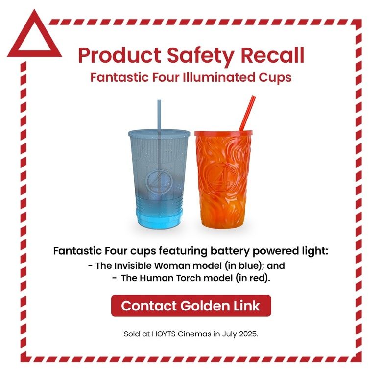 Product Recall: Fantastic 4 cups 