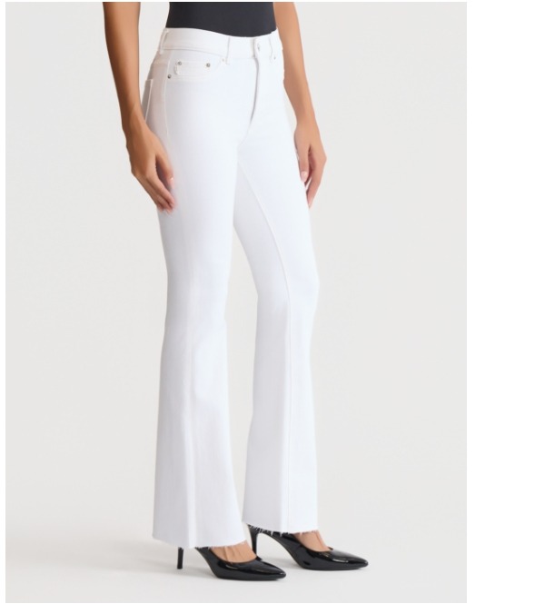 Bridget High-Rise Bootcut Jeans, White