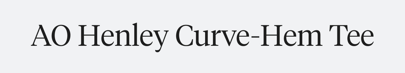 AO Henley Curve-Hem