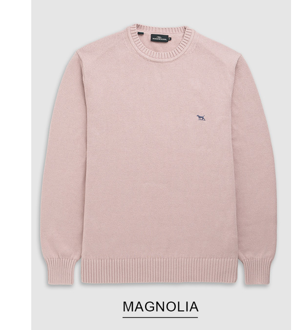 Shop Gunn Crew Knit, Magnolia online and instore at Rodd & Gunn