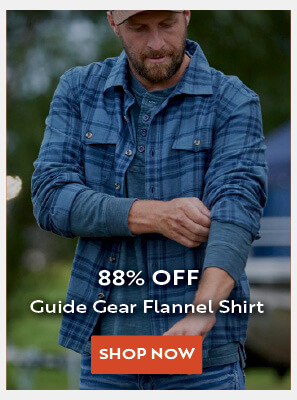 Guide Gear Long Sleeve Flannel Shirt, Irregular