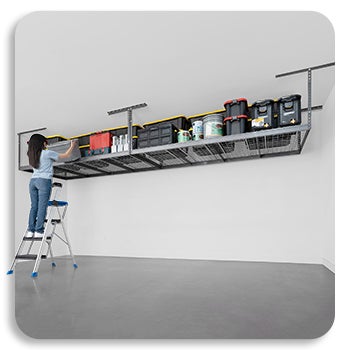 SafeRacks Super Duty 4' x 8' Overhead Garage Storage Rack and Accessories Kit, 2-Pack
