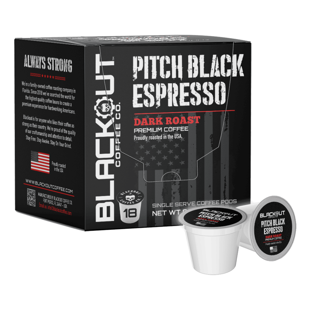 Image of PITCH BLACK ESPRESSO COFFEE PODS 18CT
