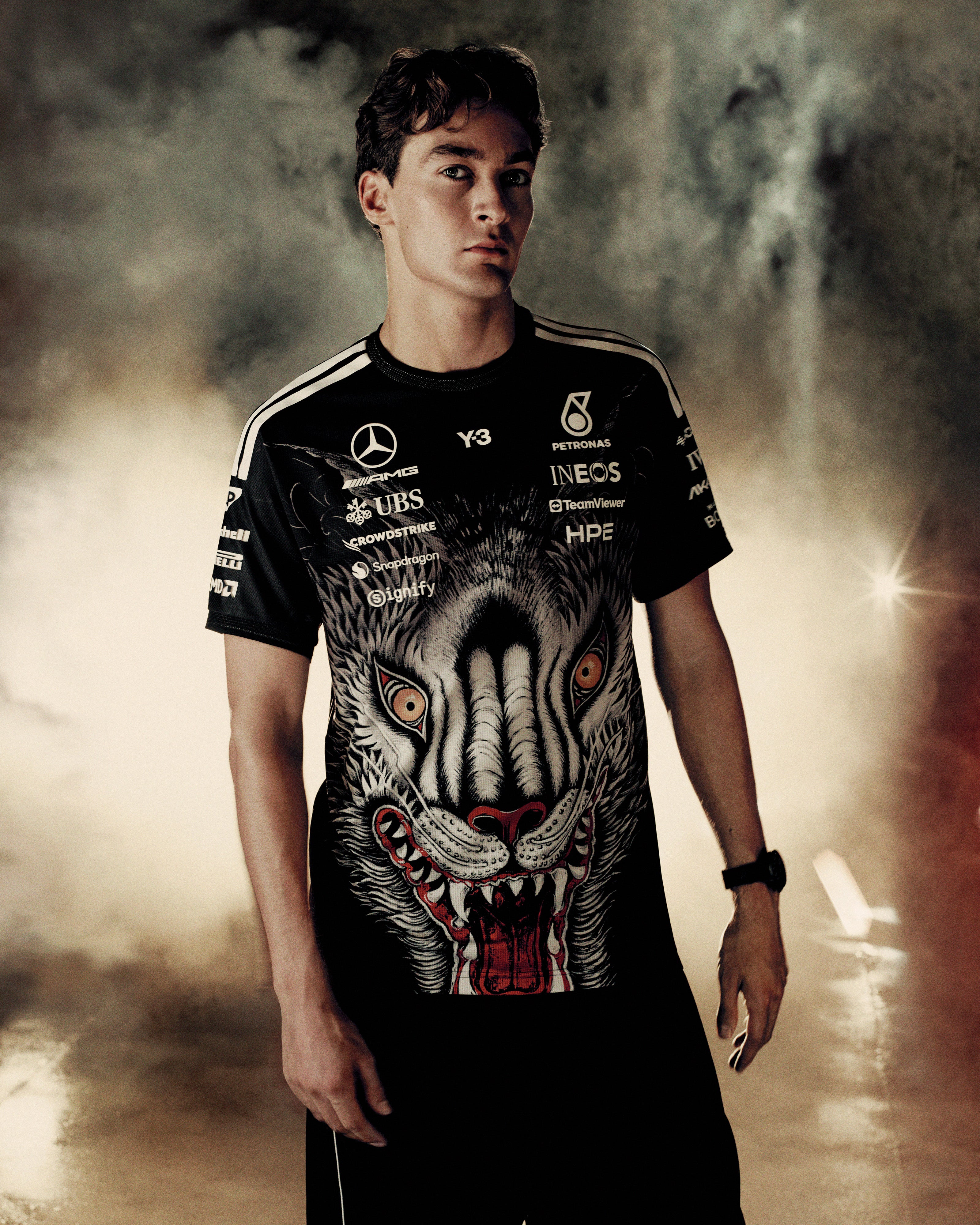 Image of Y-3 Short-Sleeve Team Driver Tee Black