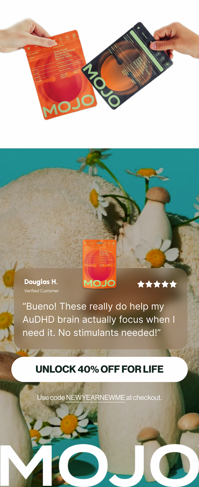 “Bueno! These really do help my AuDHD brain actually focus when I need it. No stimulants needed!” - Douglas H.