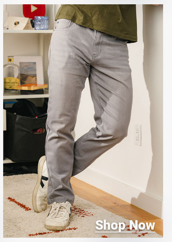 [IMG of man in dyed denim] Shop now