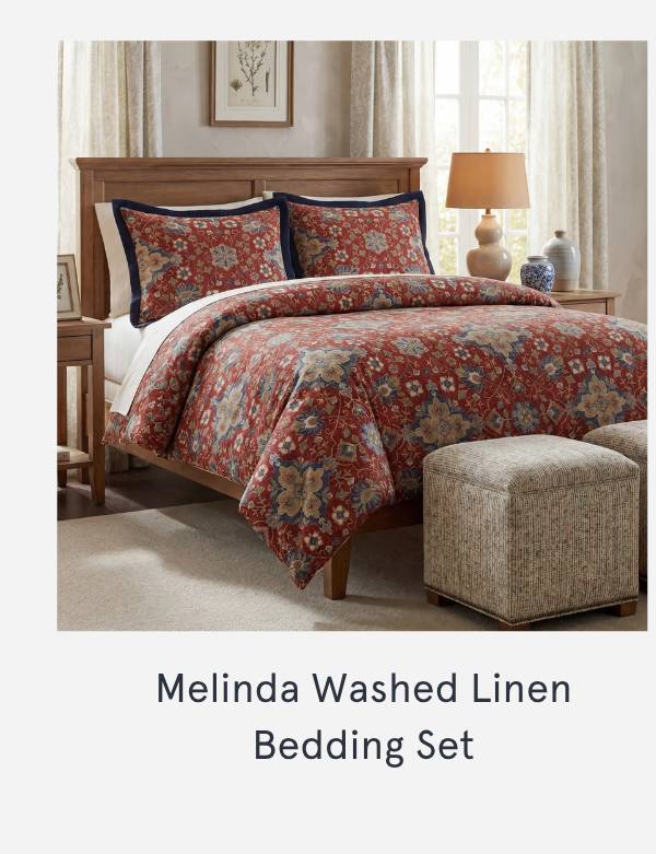 Melinda Washed Linen Bedding Set