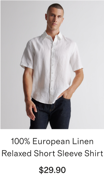 100% European Linen Relaxed Short Sleeve Shirt